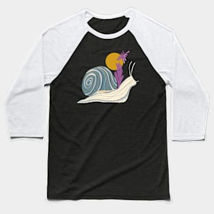 Snail and the sun - blue and pink Baseball T-Shirt